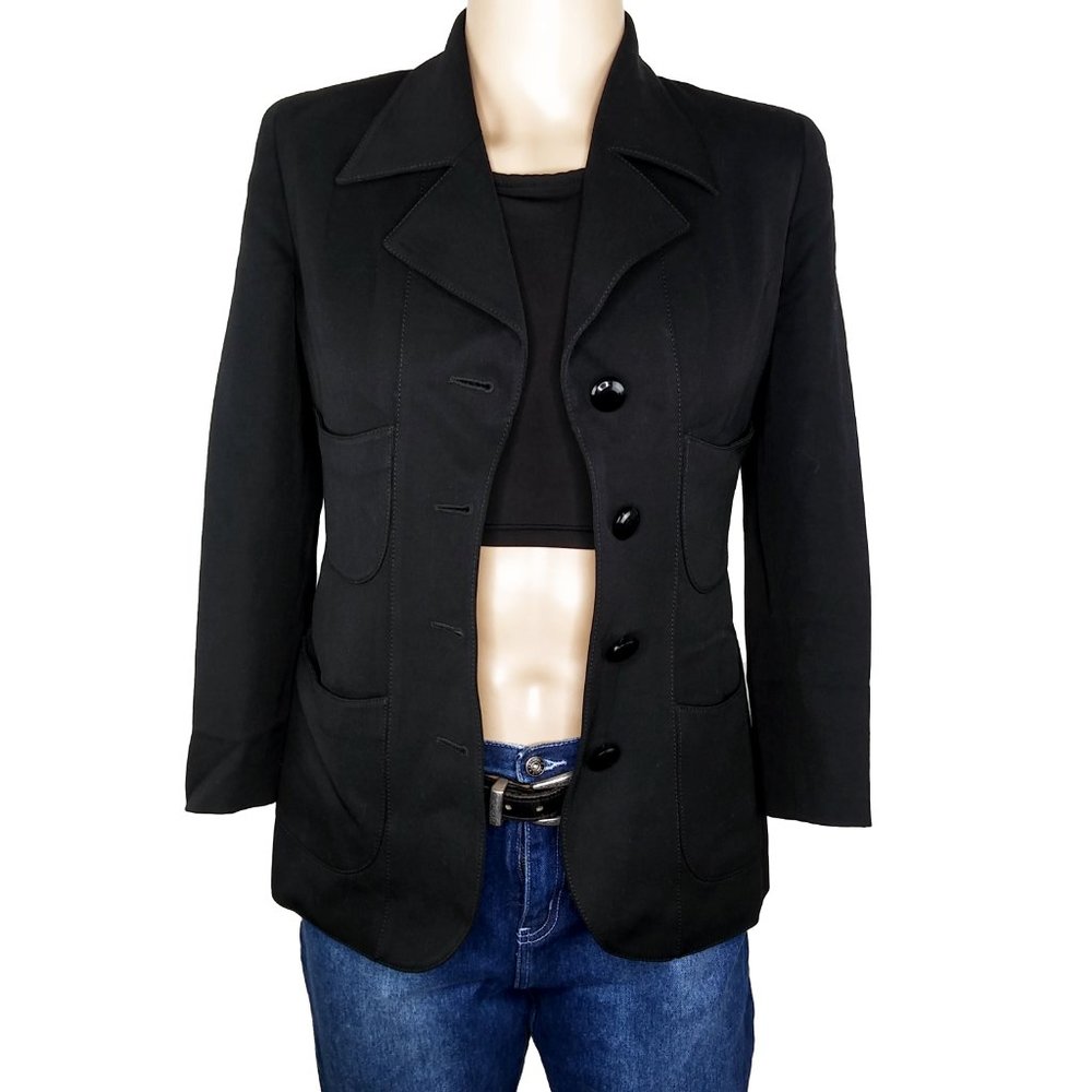 Vintage 90s Emanuel Ungaro Button Front Jacket 6 - Picture 3 of 12